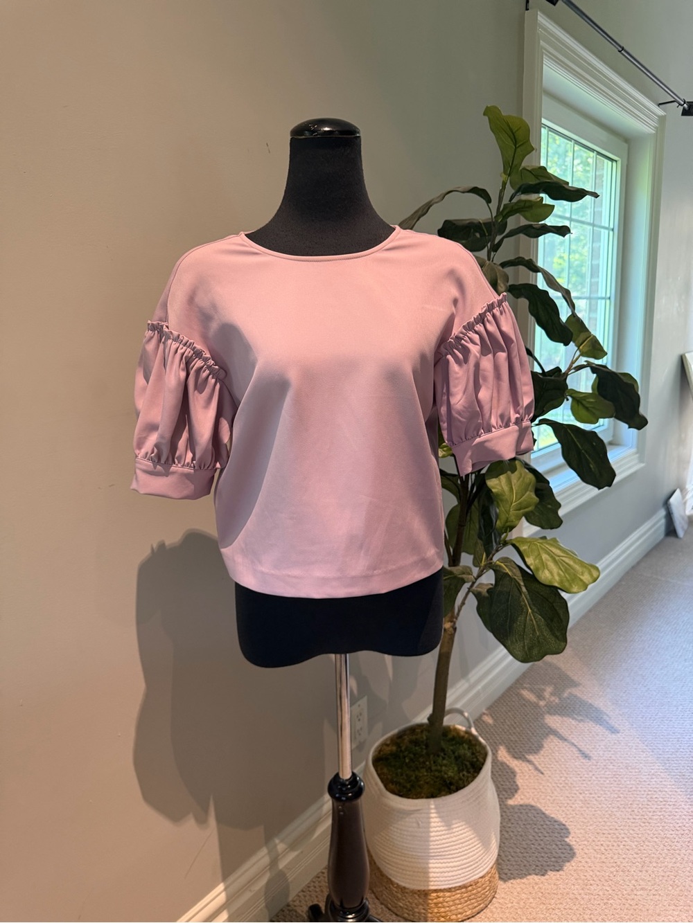 ESPADA LILAC PUFF SLEEVE BLOUSE